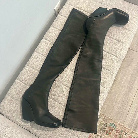 KHAITE Morgan over-the-knee leather boots - Picture 4 of 11